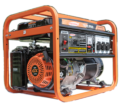 Бензогенератор Shtenli 7000 Pro (6,5 кВт) три розетки 220В