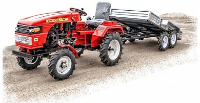 Прицеп оцинкованный для минитрактора с гидроподъемом ТМ – 2500