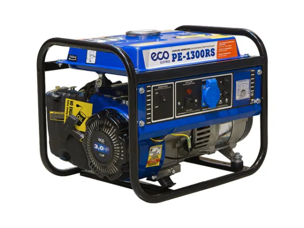 Электростанция (генератор бензиновый) ECO PE-1300RS (800 Вт, 230 В, бак 6.0 л, вес 27 кг) (PE-1300RS-08)